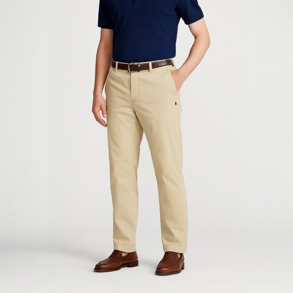 Polo by Ralph Lauren Preston Flat Front Pants Khaki Men’s Size 38 100% Cotton - Picture 1 of 11